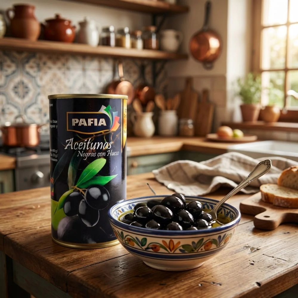 Aceitunas Negras con Hueso Pafia 200g - Image 2