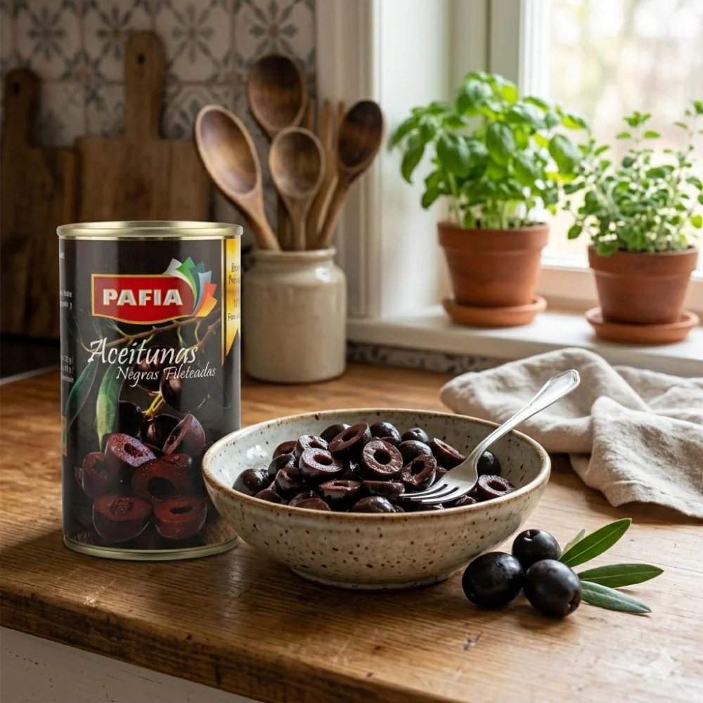 Aceitunas Negras Fileteadas Pafia 350g - Image 2