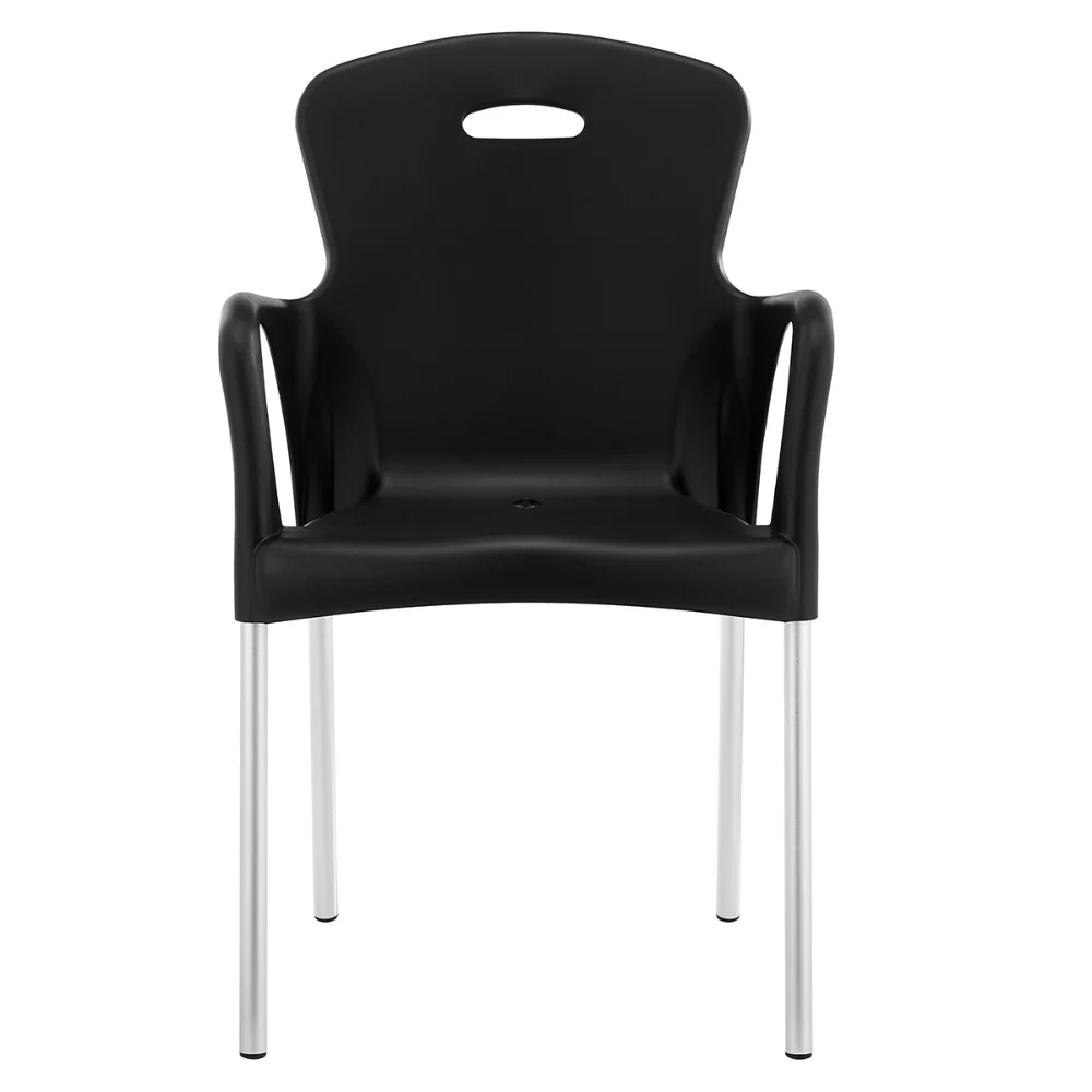 Alfa Hogar Silla Roma Con Patas Metálicas Color Negro - Image 2