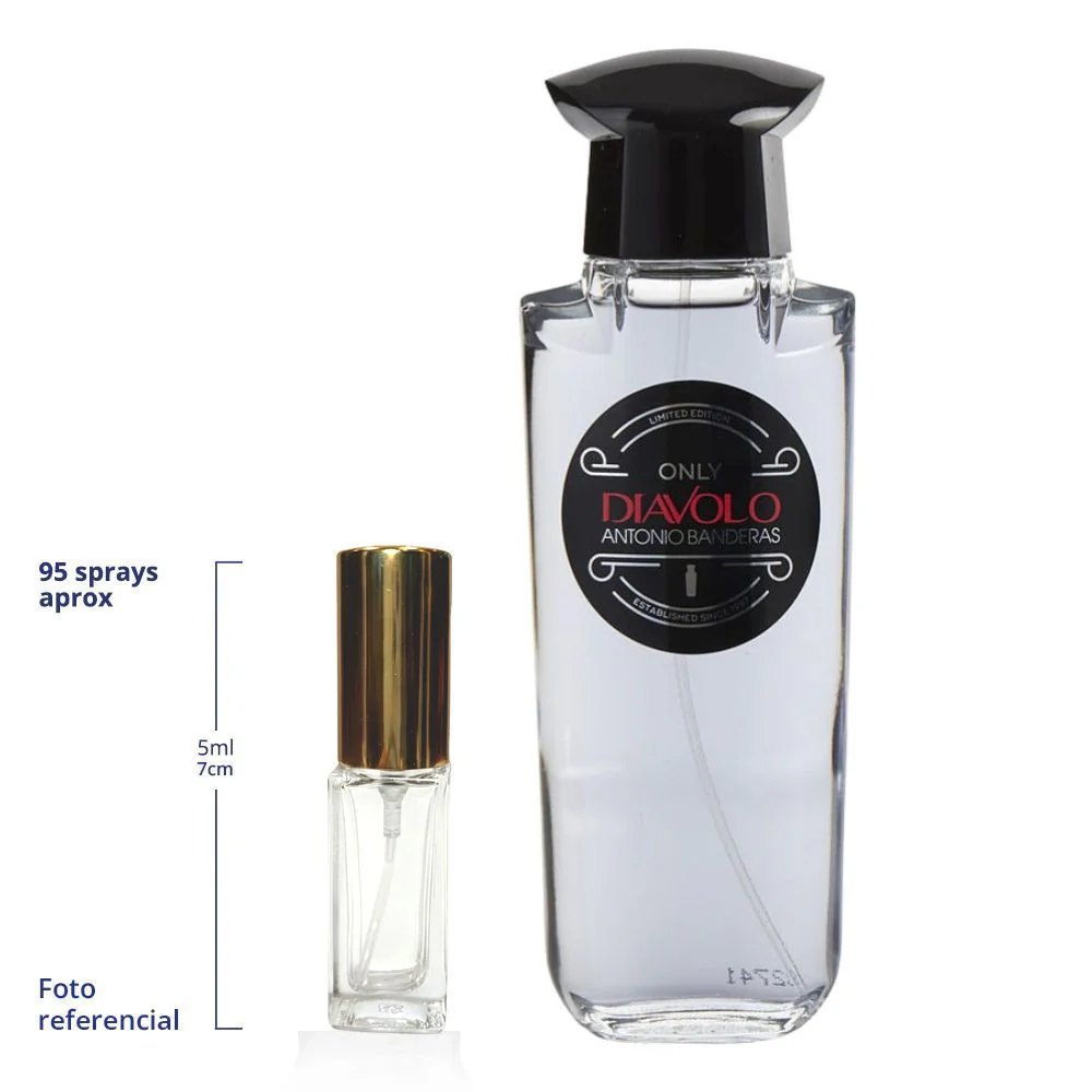 Antonio Banderas Only Diavolo Decant Travel Size Eau De Toilette For Men
