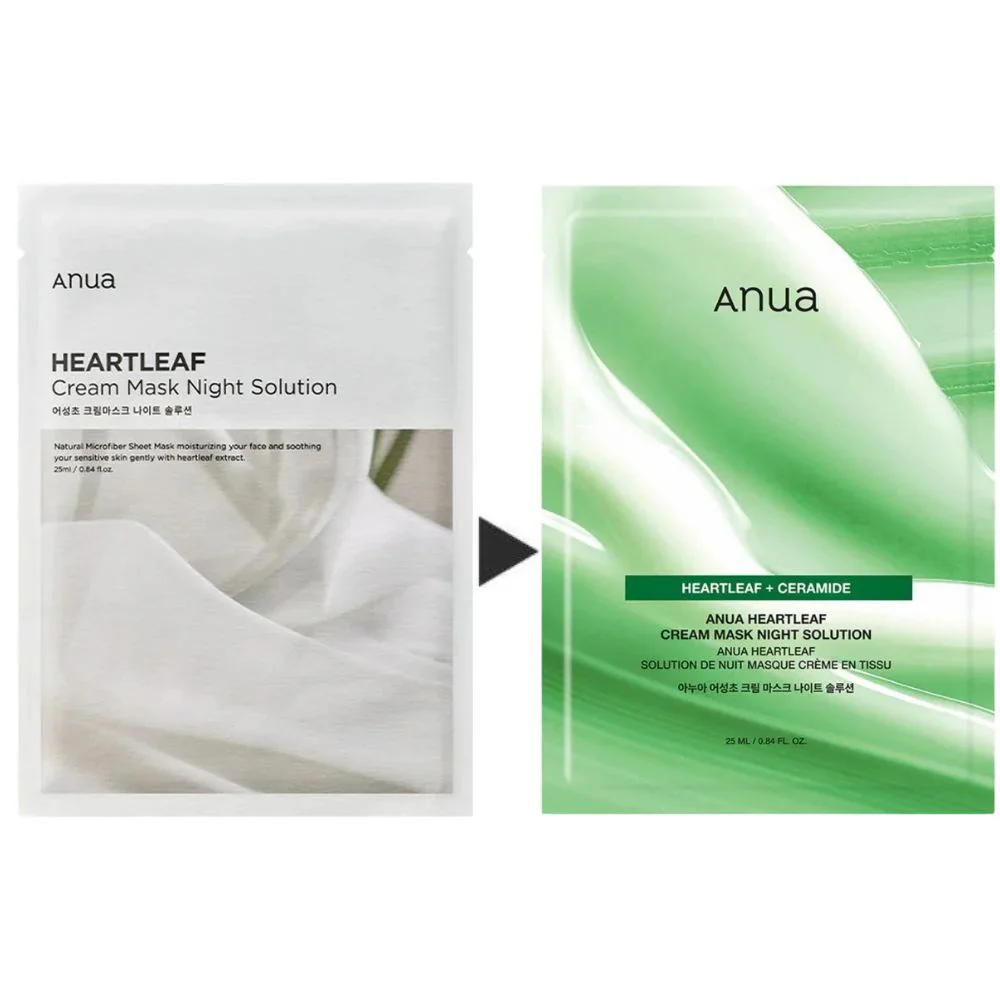 Anua Mascarilla Heartleaf Cream Mask Night Solution 25ml - Image 4