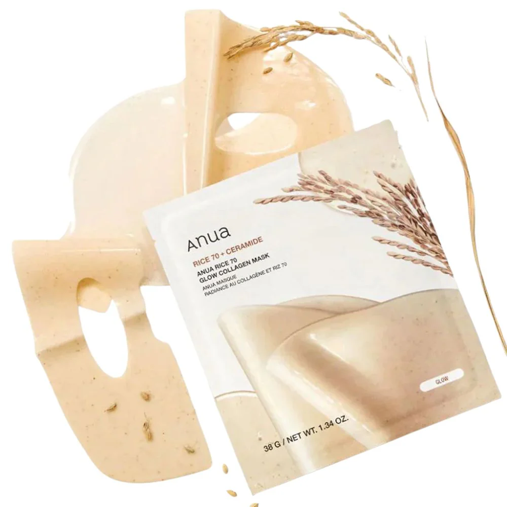 Anua Mascarilla Rice 70+ Glow Collagen Mask 38g - Image 3