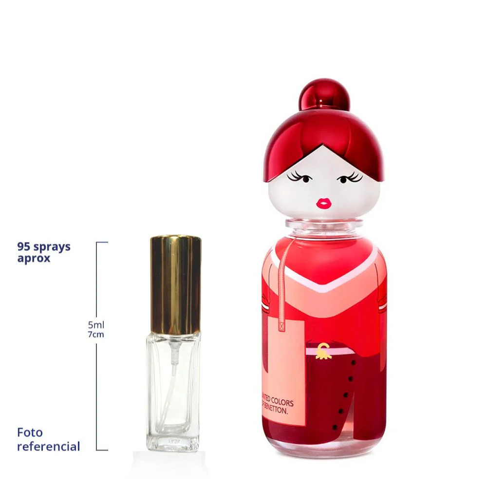 Benetton United Color Sisterland Red Rose Decant Travel Size Eau De Toilette For Woman