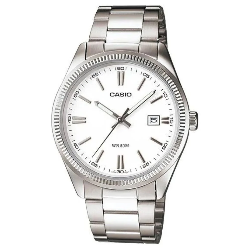 Casio Reloj Casual Correa De Acero Inoxidable Para Caballero Silver