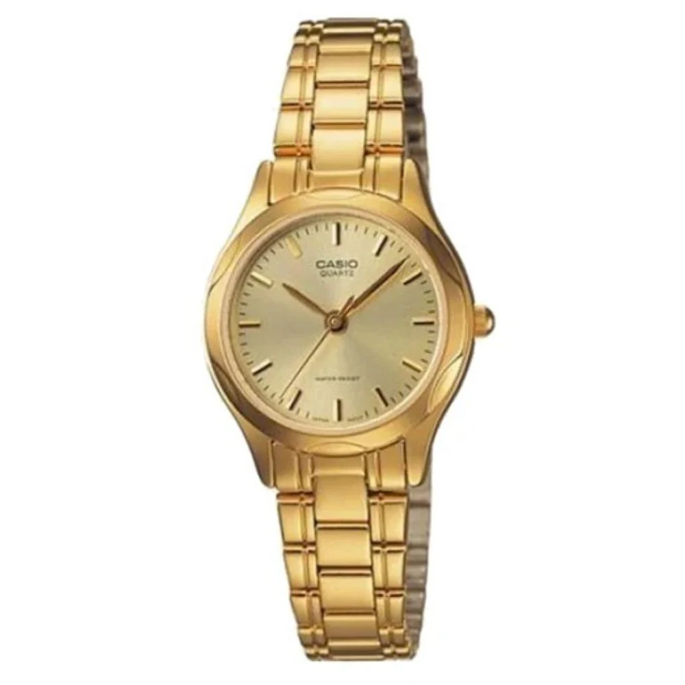 Casio Reloj Casual Correa De Acero Inoxidable Para Dama Gold
