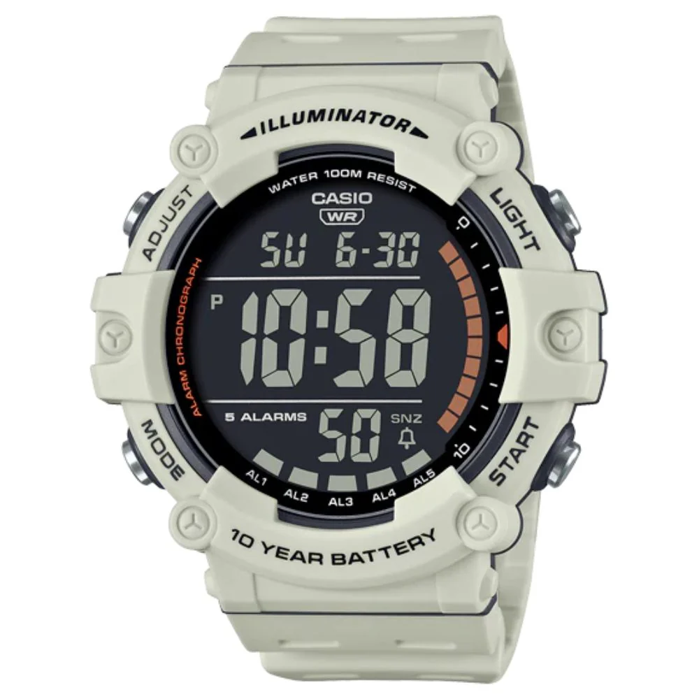 Casio Reloj Casual Correa De Acero Inoxidable Unisex Light Beige