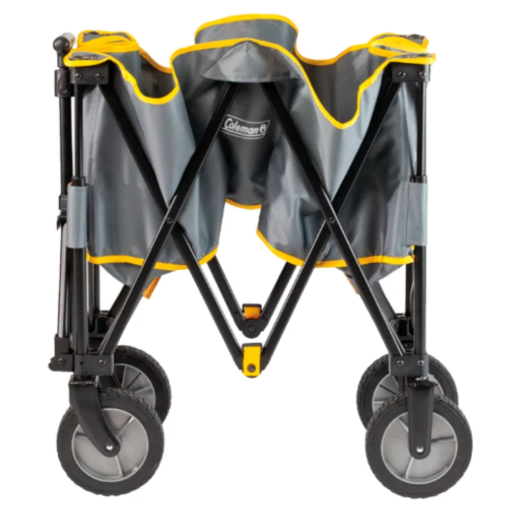 Coleman Carrito Playero Cuatro Ruedas Gris-Amarillo Farro Transportador - Image 2
