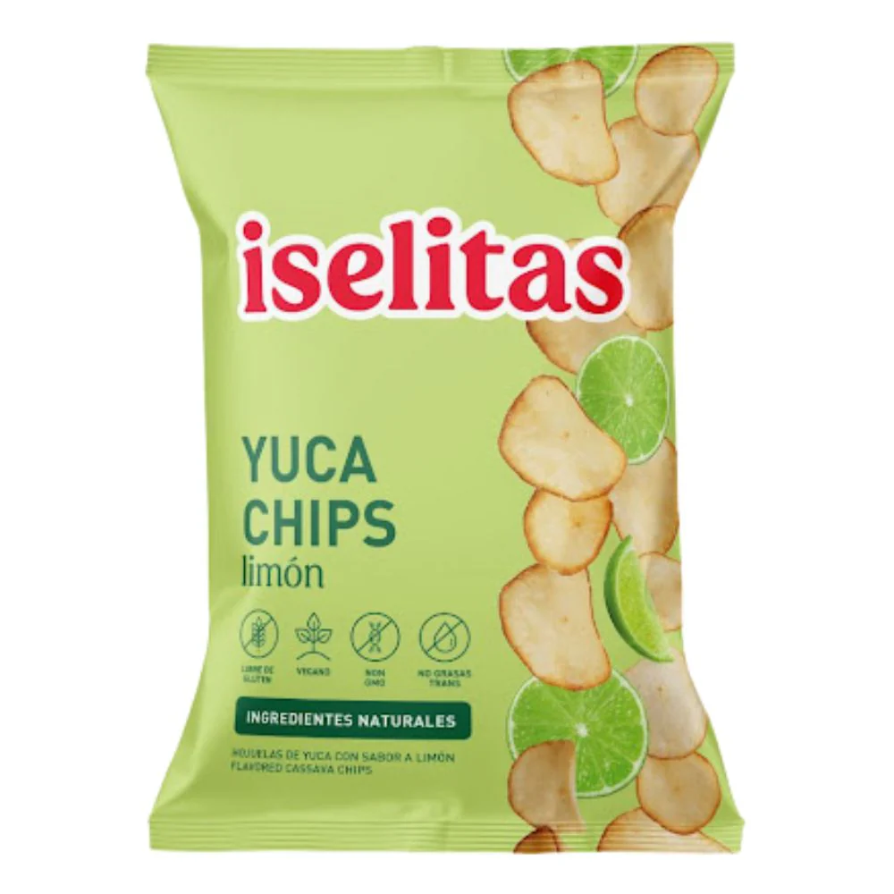 Iselitas Yuca Chips Con Sabor a Limon 180 gr