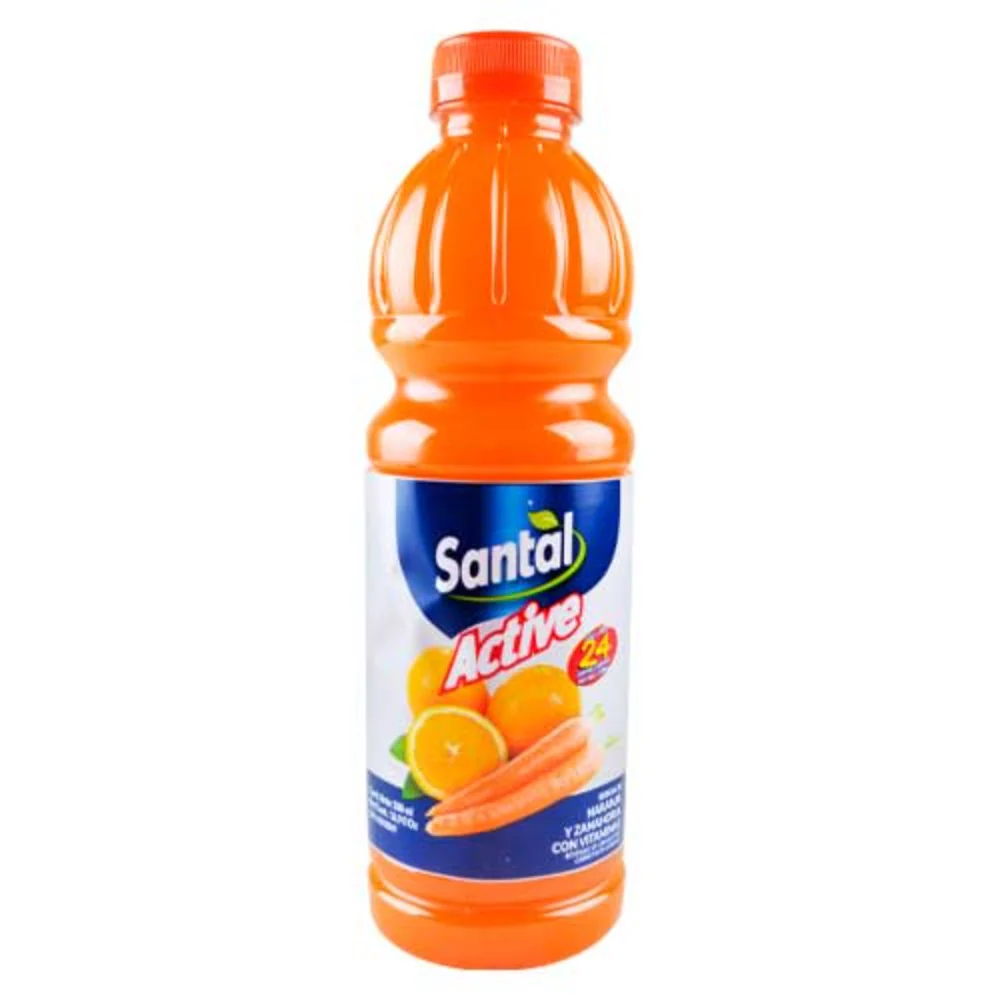 Santal Active Bebida de Naranja Con Zanahoria Pack de 3 Unidades de 500ml