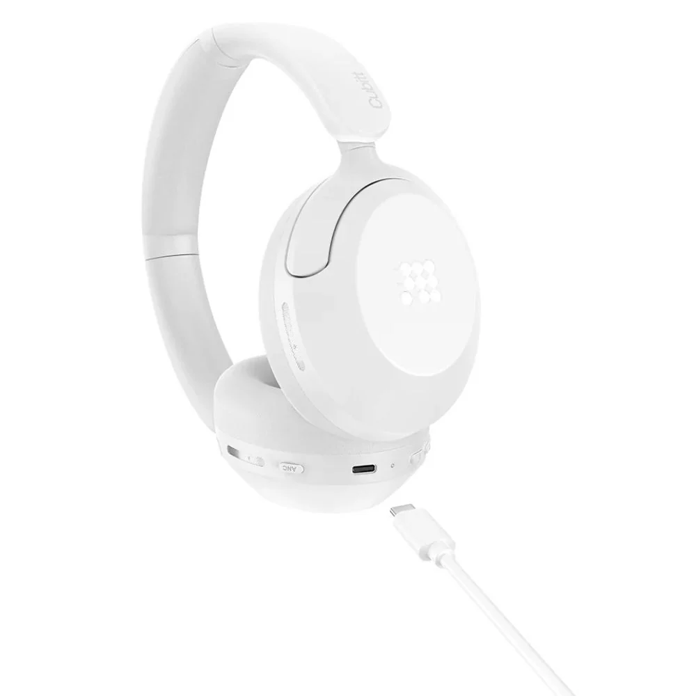 Cubitt Power Headphones – Cancelación de Ruido Híbrida y Sonido Inmersivo Snow White - Image 4