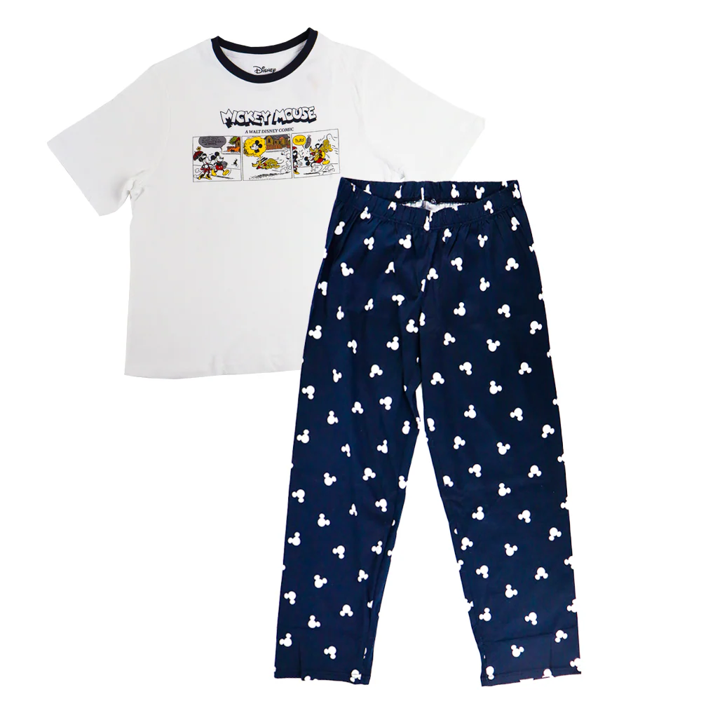 Disney Mickey Mouse Tee & Cuffed Leg Pijama Set - Image 2