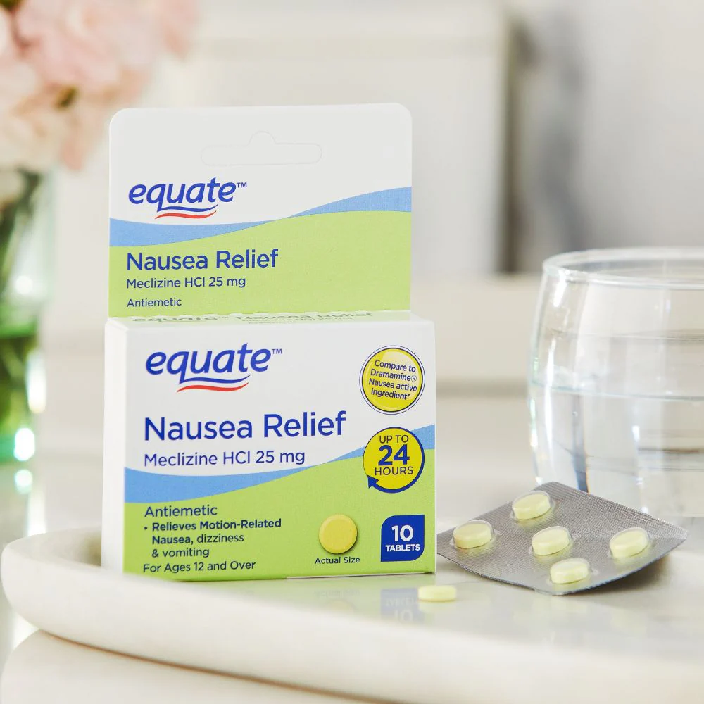 Equate Nausea Relief Meclizine HCI 25mg 10Und - Image 2