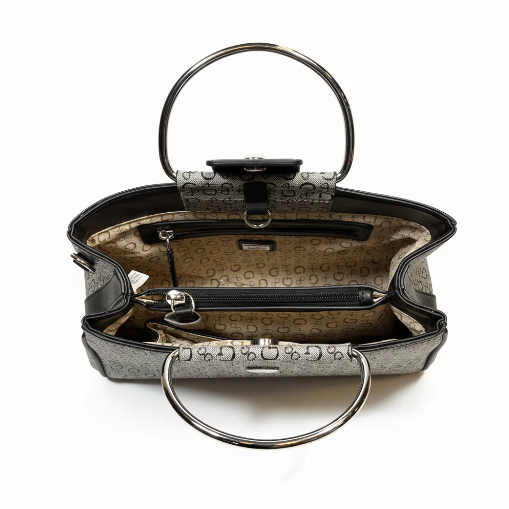 Guess Cartera Satchel Jarson Black - Image 5