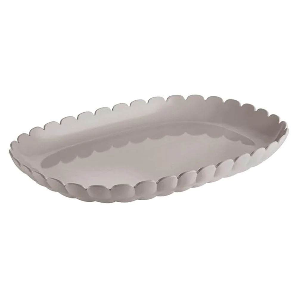 Guzzini Bandeja De Plástico Tiffany Tamaño L Color Taupe