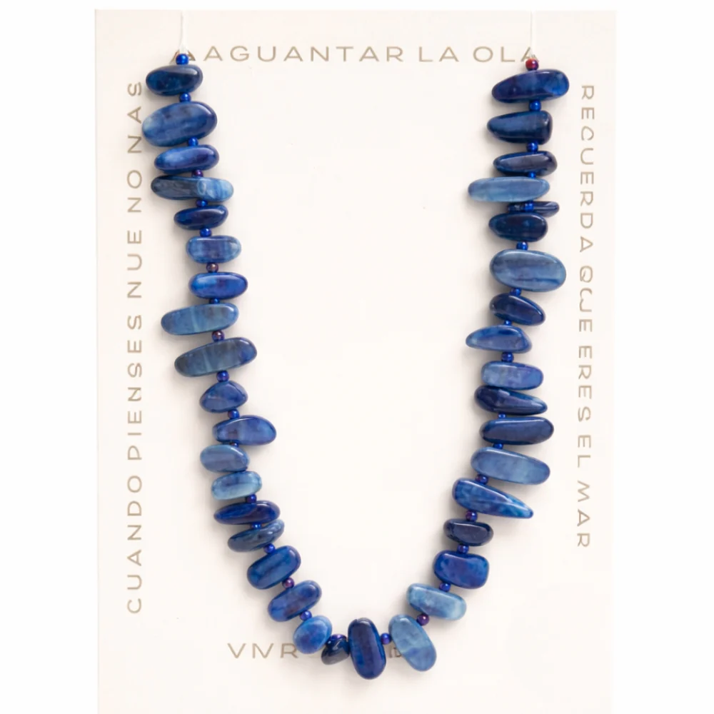H&Co Collar Chispa Agata y Cuarzo Blue - Image 2