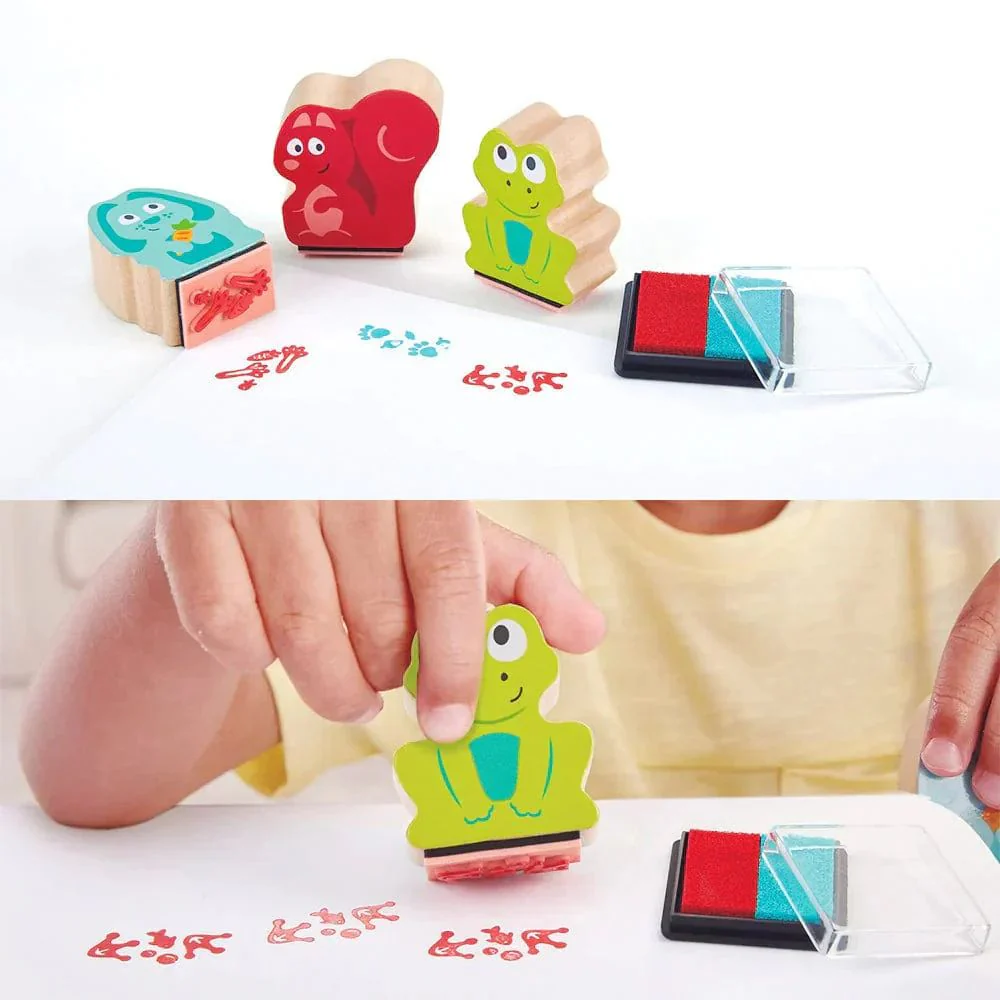 Hape Pawprint Ink Stamps 4 piezas 3+ - Image 2