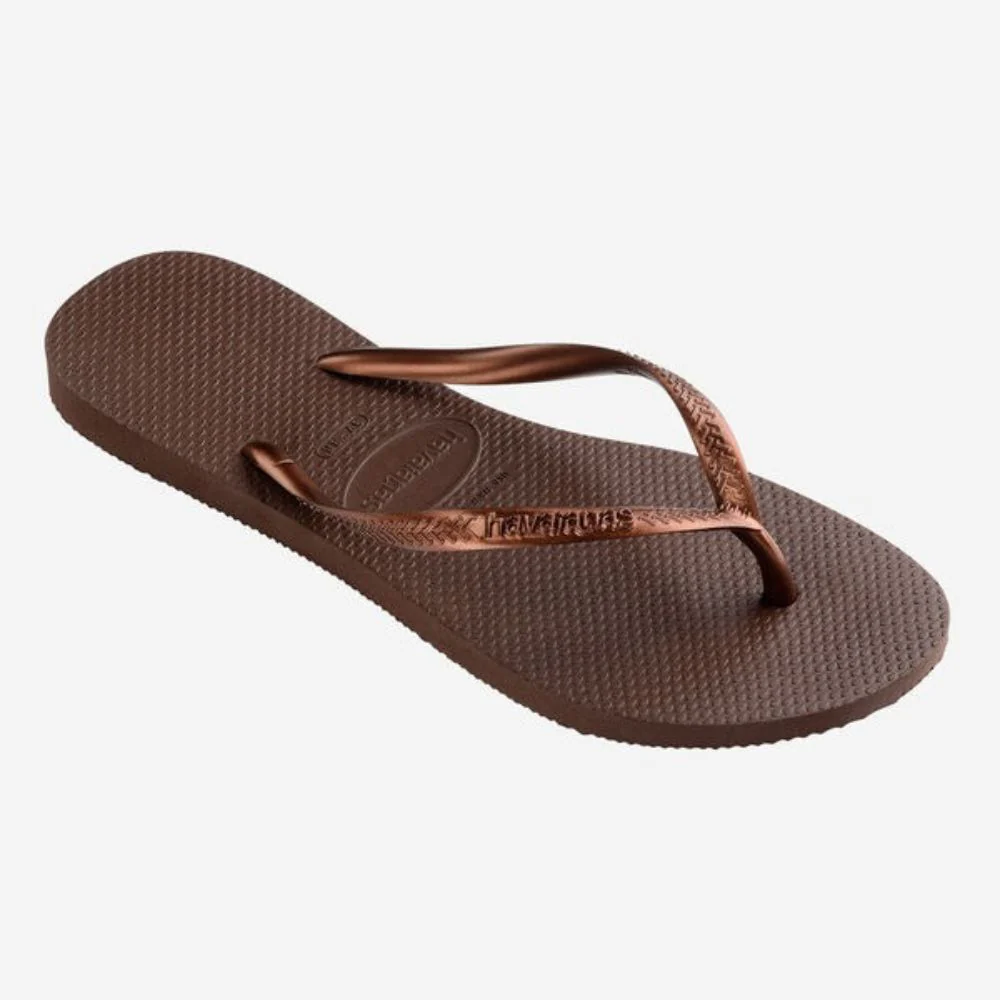 Havaianas Sandalias Para Damas Slim Dark  Brown Metal - Image 4