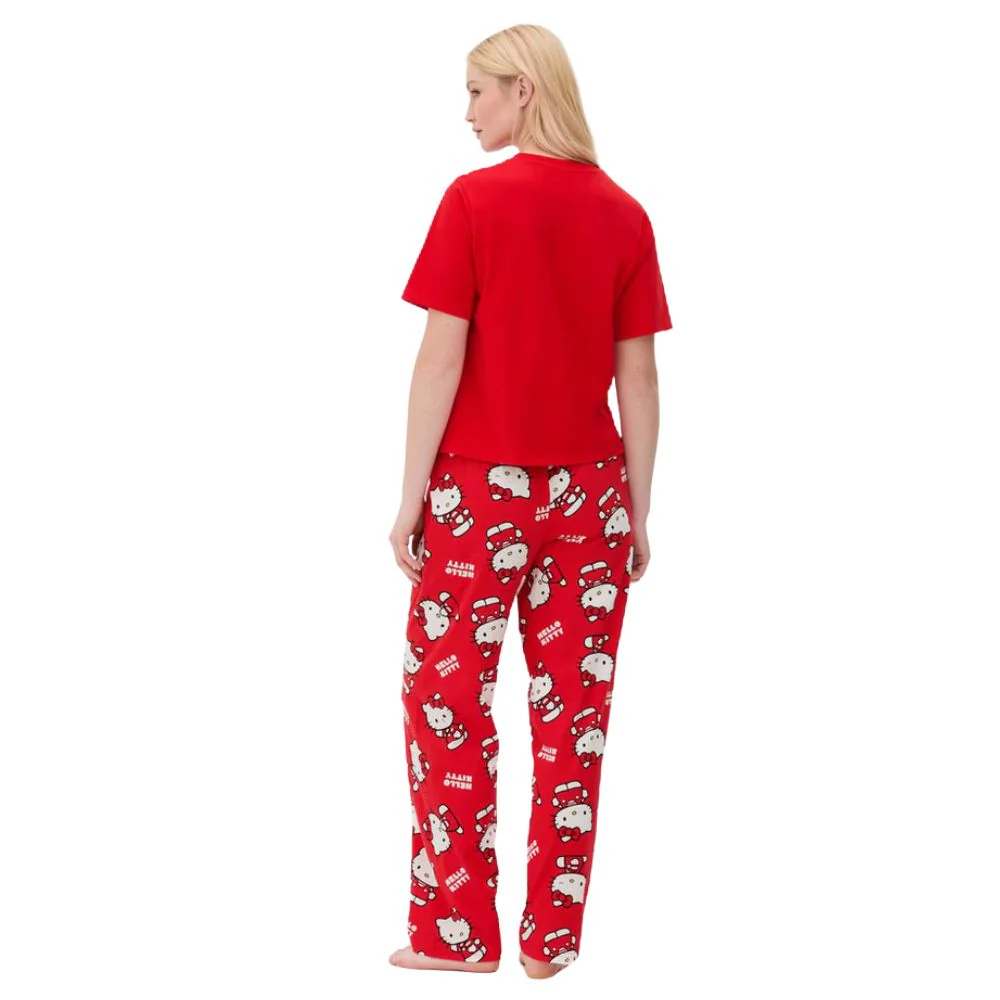 Hello Kitty Tee & Leg Pijama Set Conjunto Rojo - Image 2