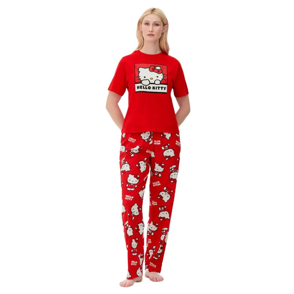 Hello Kitty Tee & Leg Pijama Set Conjunto Rojo - Image 3