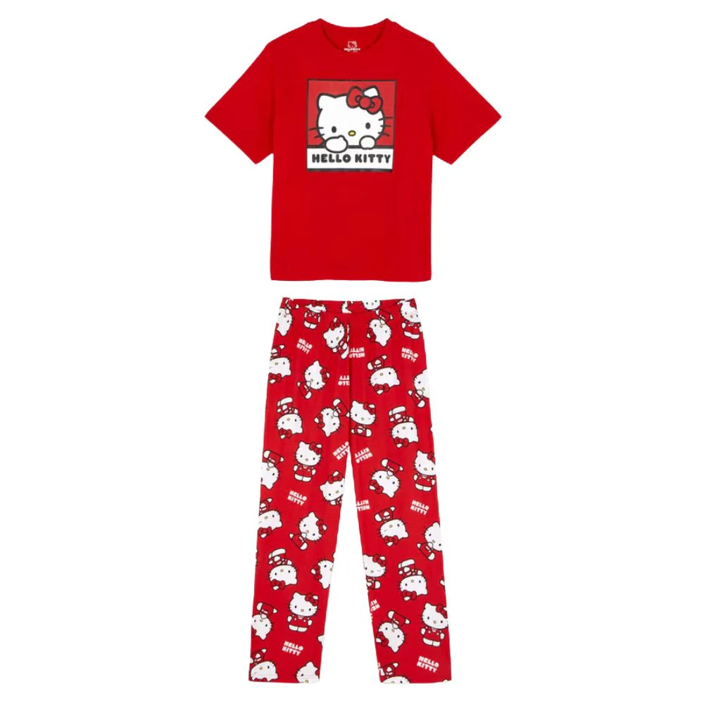 Hello Kitty Tee & Leg Pijama Set Conjunto Rojo - Image 4
