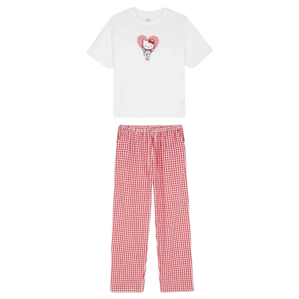 Hello Kitty Tee & Leg Pijama Set Red - Image 3