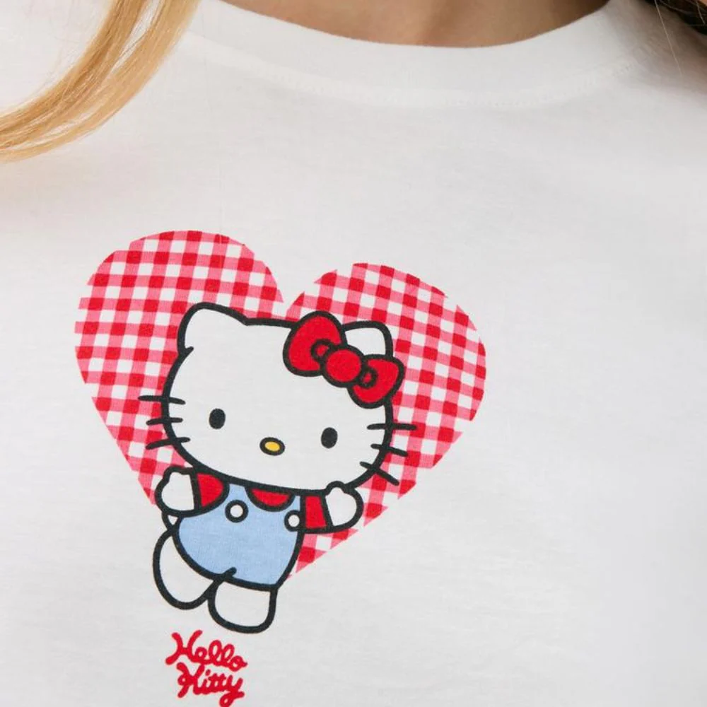 Hello Kitty Tee & Leg Pijama Set Red - Image 4