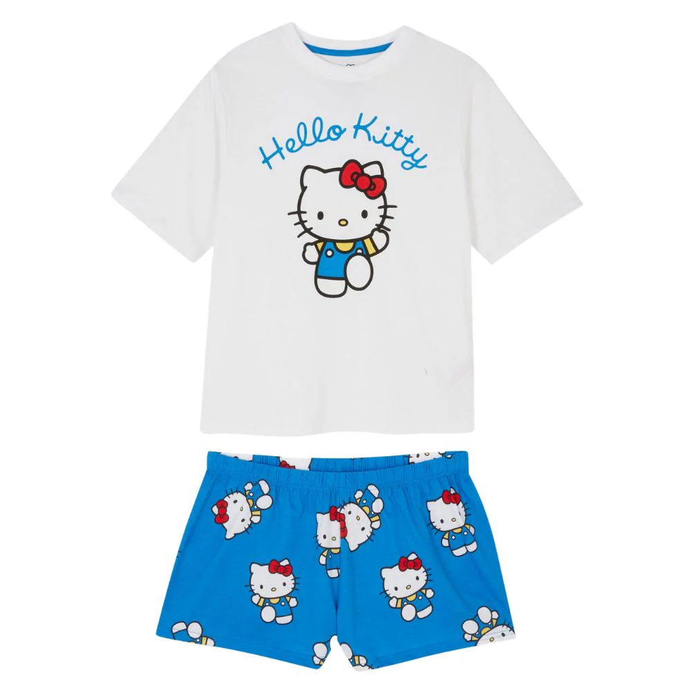 Hello Kitty Tee & Short Pijama Set Ivory - Image 2