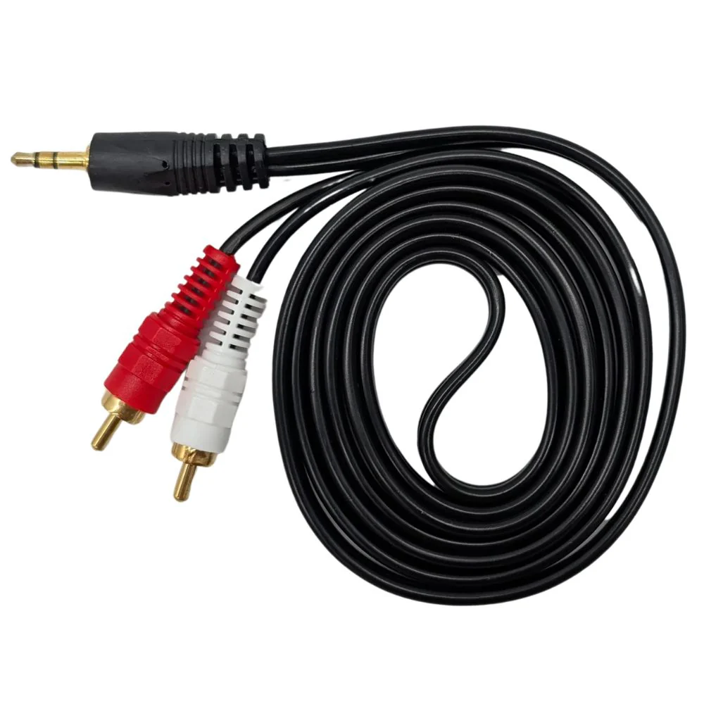 Jemip Cable De Audio 3.5MM Plus A 2 RCA Macho Color Negro 1.5MT - Image 2