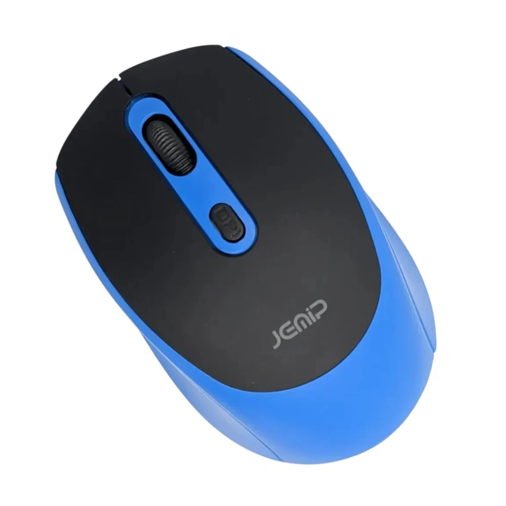 Jemip Mouse Inalámbrico Nivelia Office 4 Botones Color Negro-Azul - Image 2