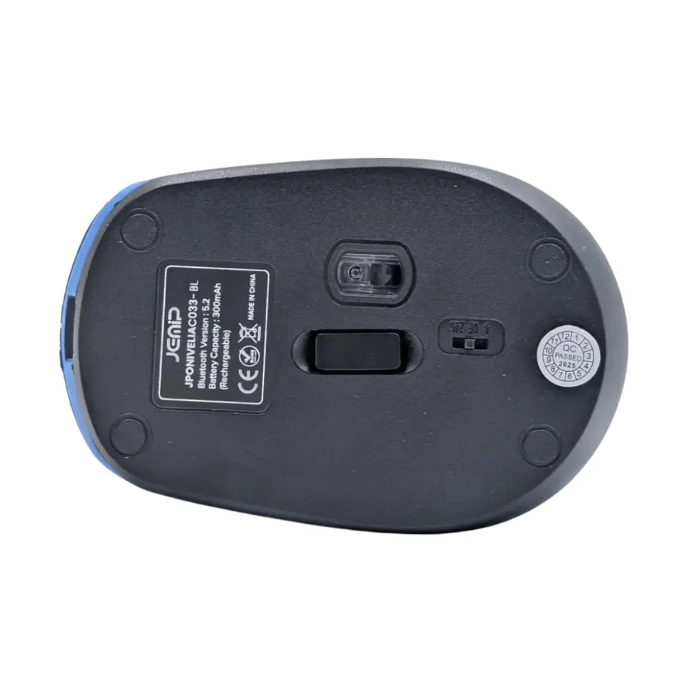 Jemip Mouse Inalámbrico Nivelia Office 4 Botones Color Negro-Azul - Image 3