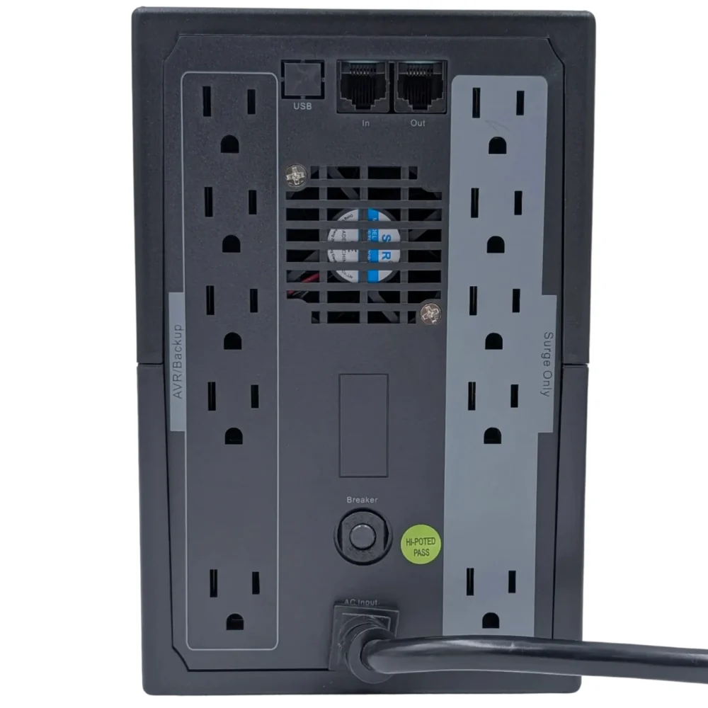 Jemip UPS Volt Guard Pro 900W 10 Tomas Color Negro - Image 3
