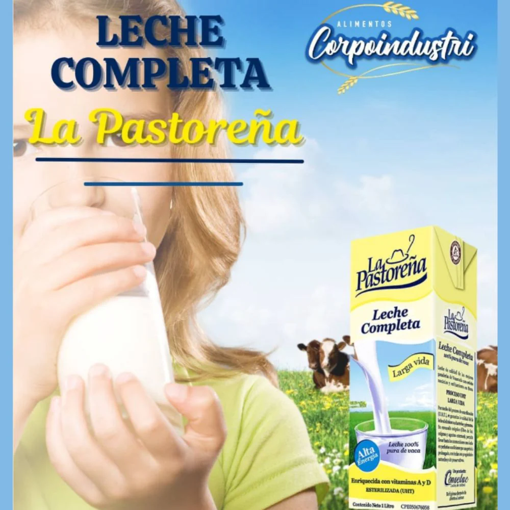Leche Completa La Pastoreña 1 Litro - Image 2