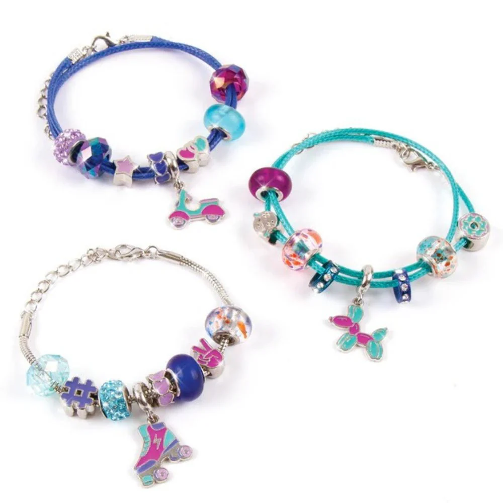 Make It Real Pulseras De Charms De Halo Puro Azul 8+ 28Pzs - Image 4