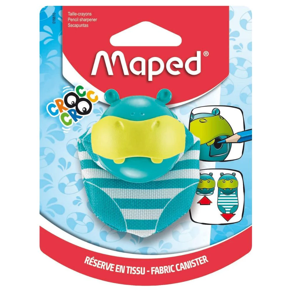 Maped Sacapunta Croc Croc Con Deposito Hipopotamo