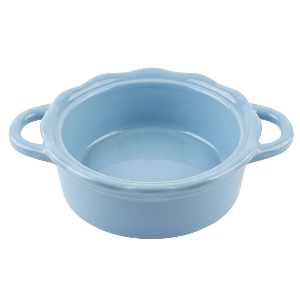 Martha Stewart Stoneware Caserola With Lid Color Azul 11.4 cm - Image 2
