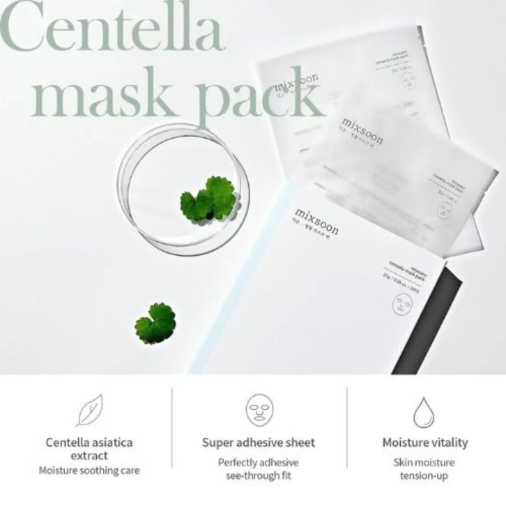 Mixsoon Centella Mask Pack Pure Ingredient Oriented Skincare Brand 25gr 5und - Image 2