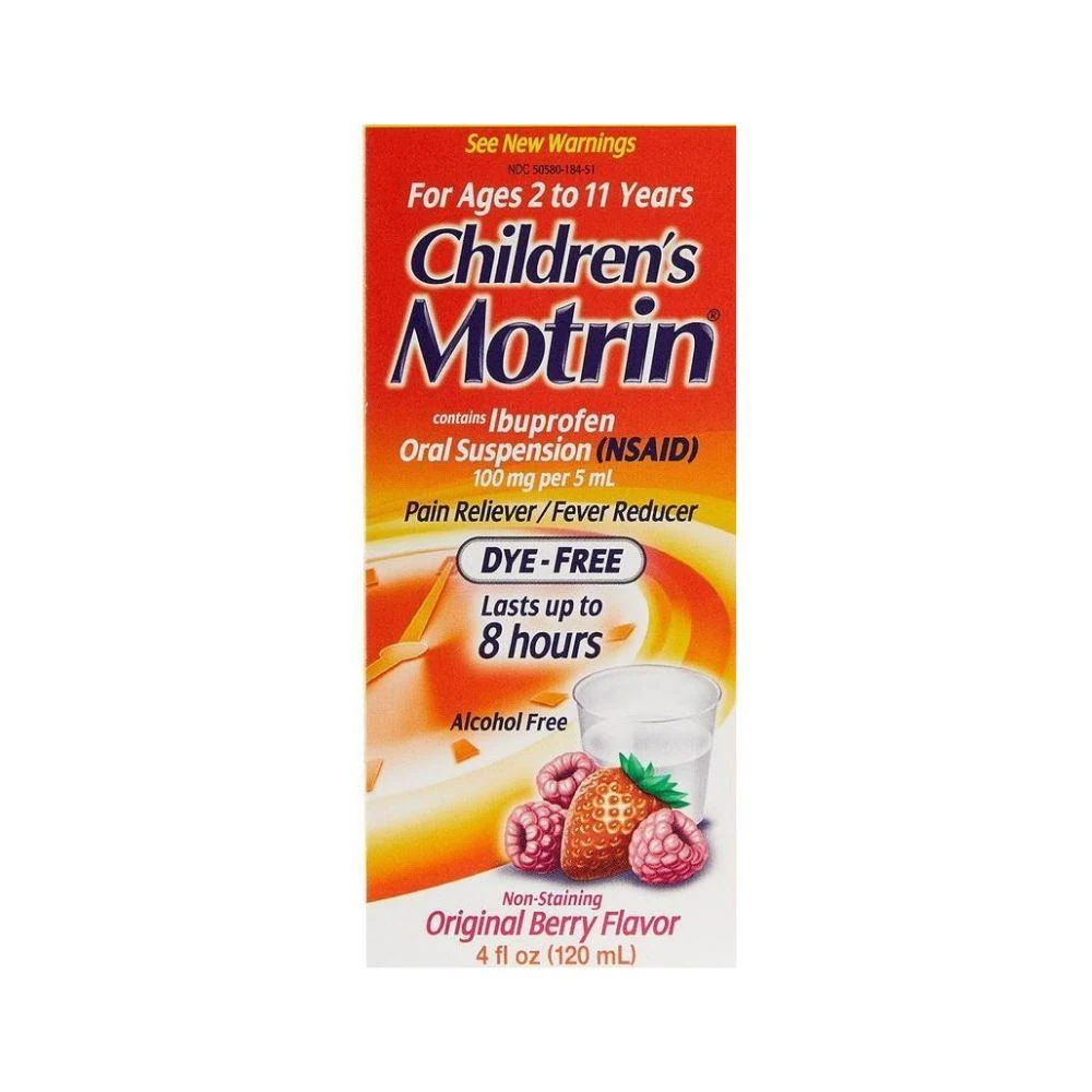 Motrin Children Suspension Oral Pediatrico 120ml Original Berry