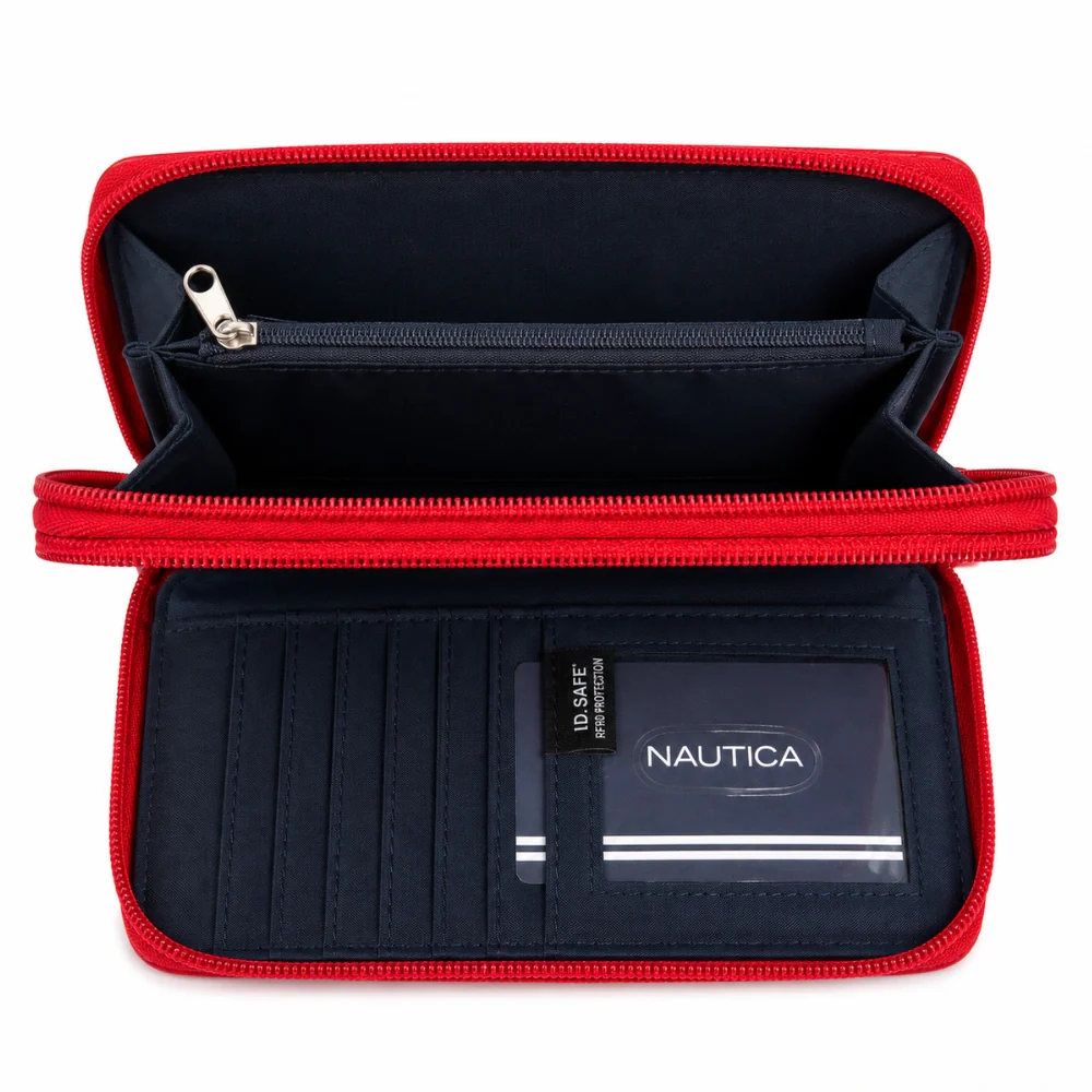 Nautica Monedero Doble Cierre Rojo - Image 3