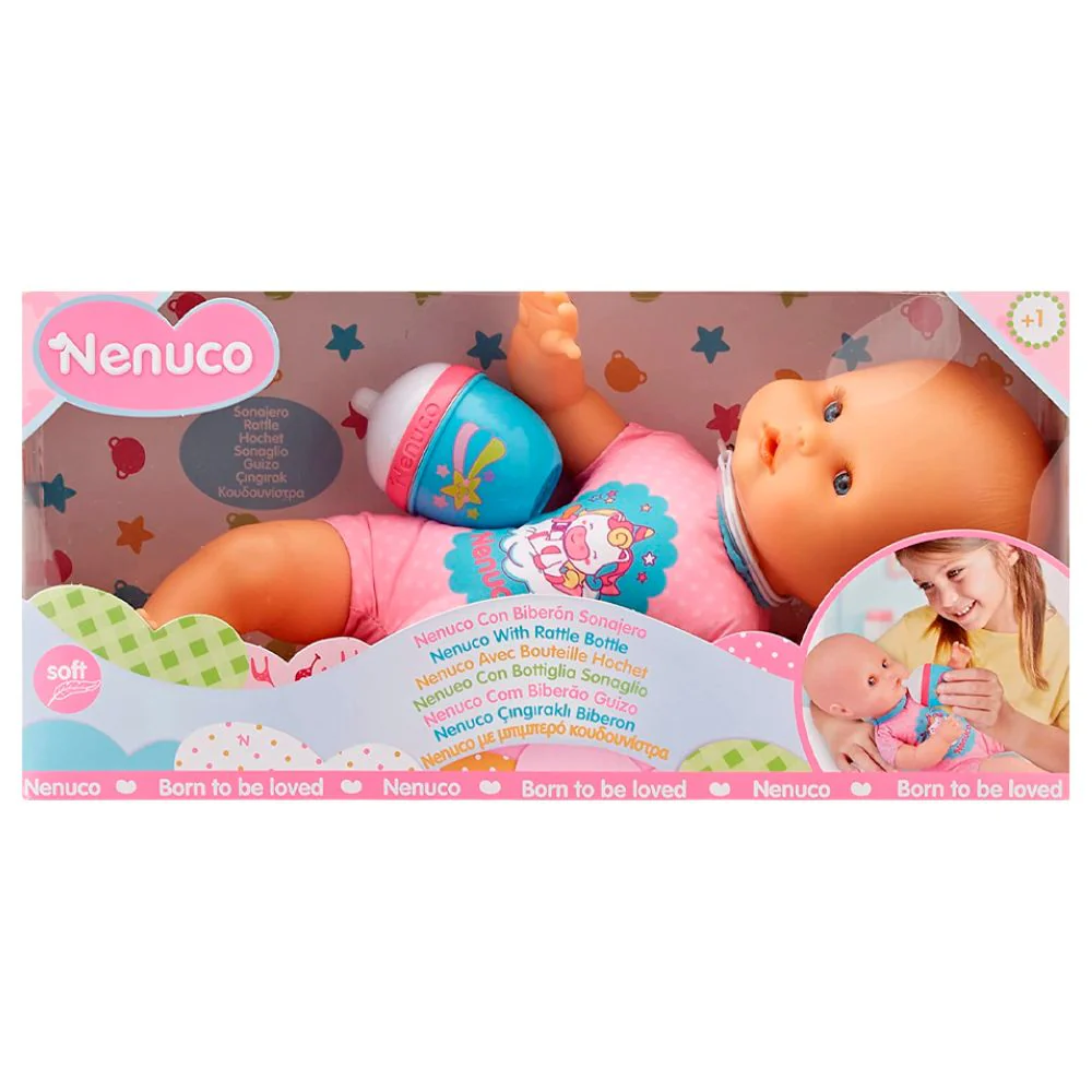 Nenuco Muñeco Con Biberon Y Sonajero Pink 3+ - Image 3