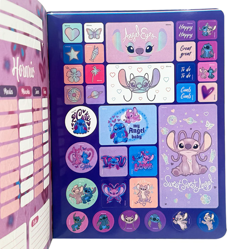 Norma Cuaderno Cuadriculado Cosido 100 hojas Con Stickers Diseño Stitch My Angel Baby - Image 2