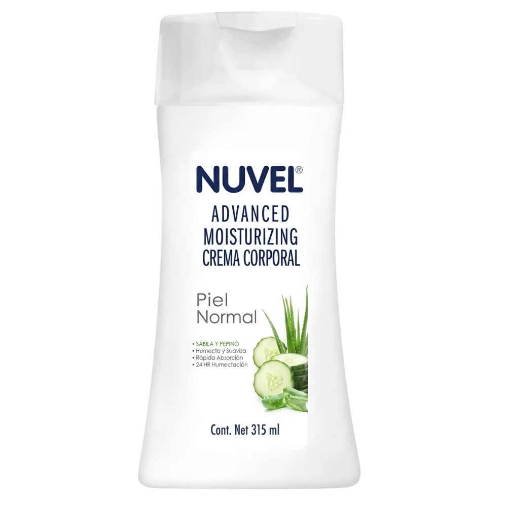Nuvel Advanced Moisturizing Crema Corporal Sábila Y Pepino "Piel Normal" 315ml