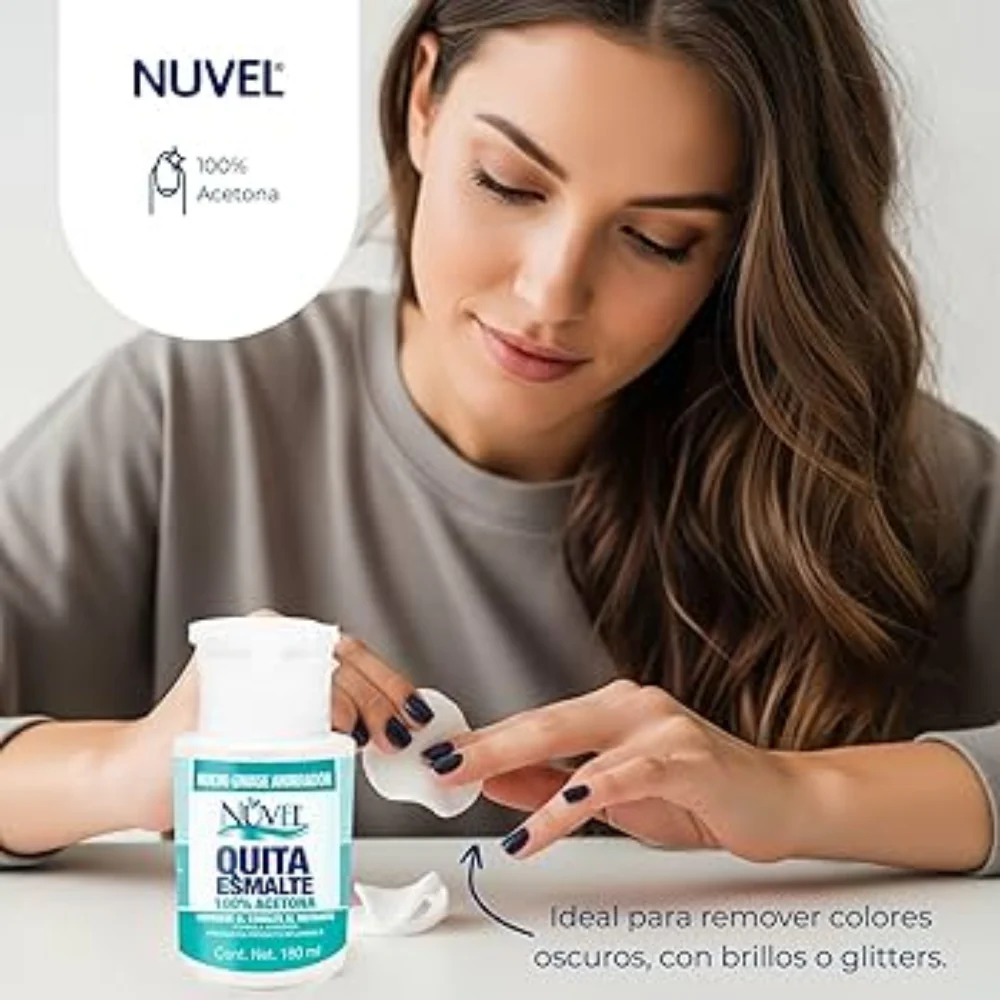Nuvel Quita Esmalte 100% Acetona 180ml - Image 2