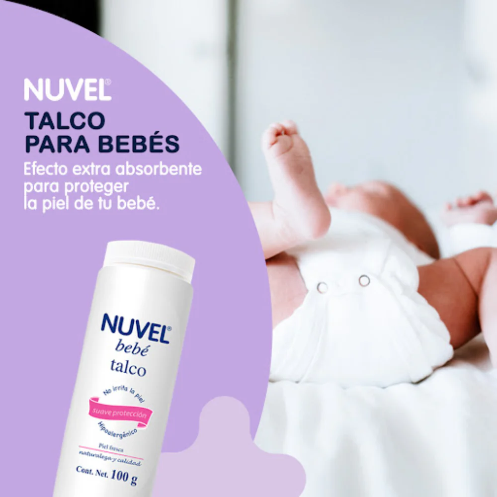 Nuvel Talco Para Bebé Suave Proteccion 100gr - Image 2