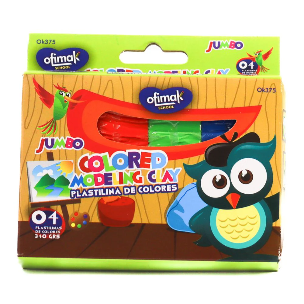 Ofimak Plastilina Jumbo De Colores 4 Und