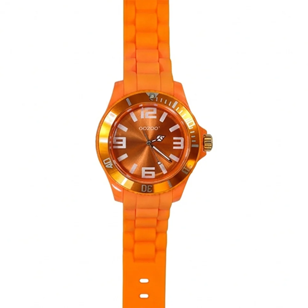 Oozoo Reloj Deportivo Correa De Silicone Para Damas Fluorescent Orange - Image 2