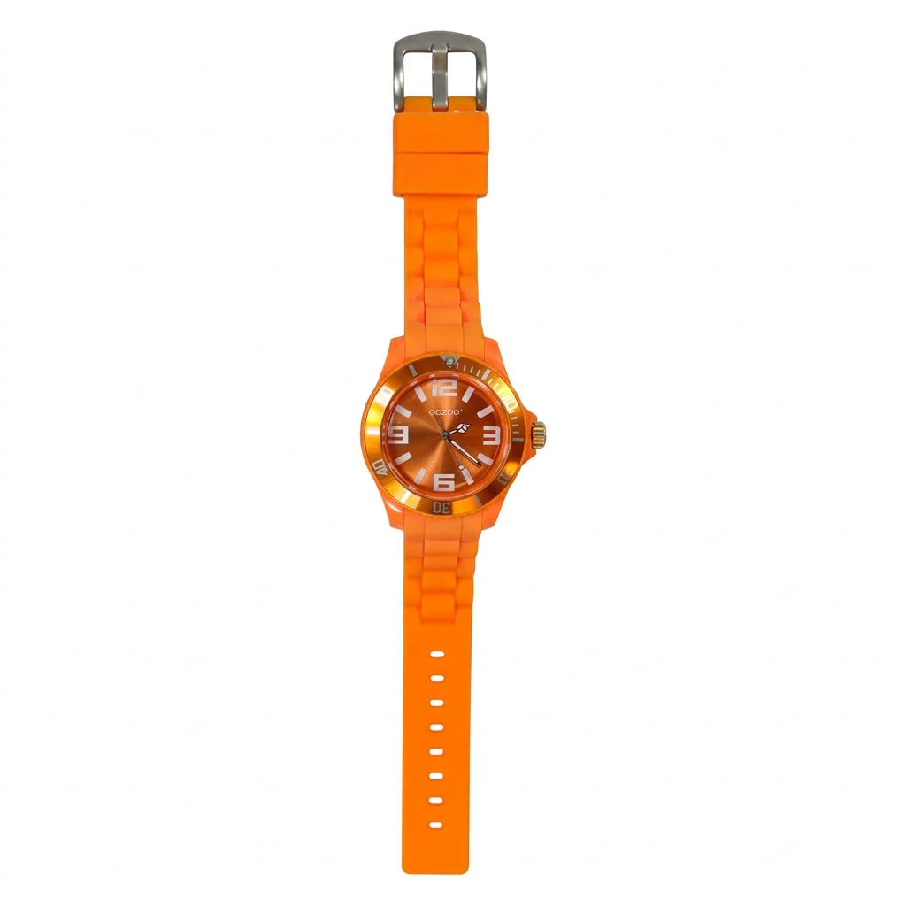 Oozoo Reloj Deportivo Correa De Silicone Para Damas Fluorescent Orange - Image 3
