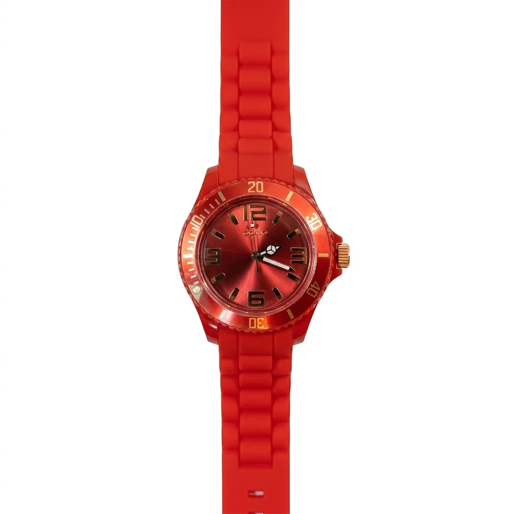 Oozoo Reloj Deportivo Correa De Silicone Para Damas Red - Image 2