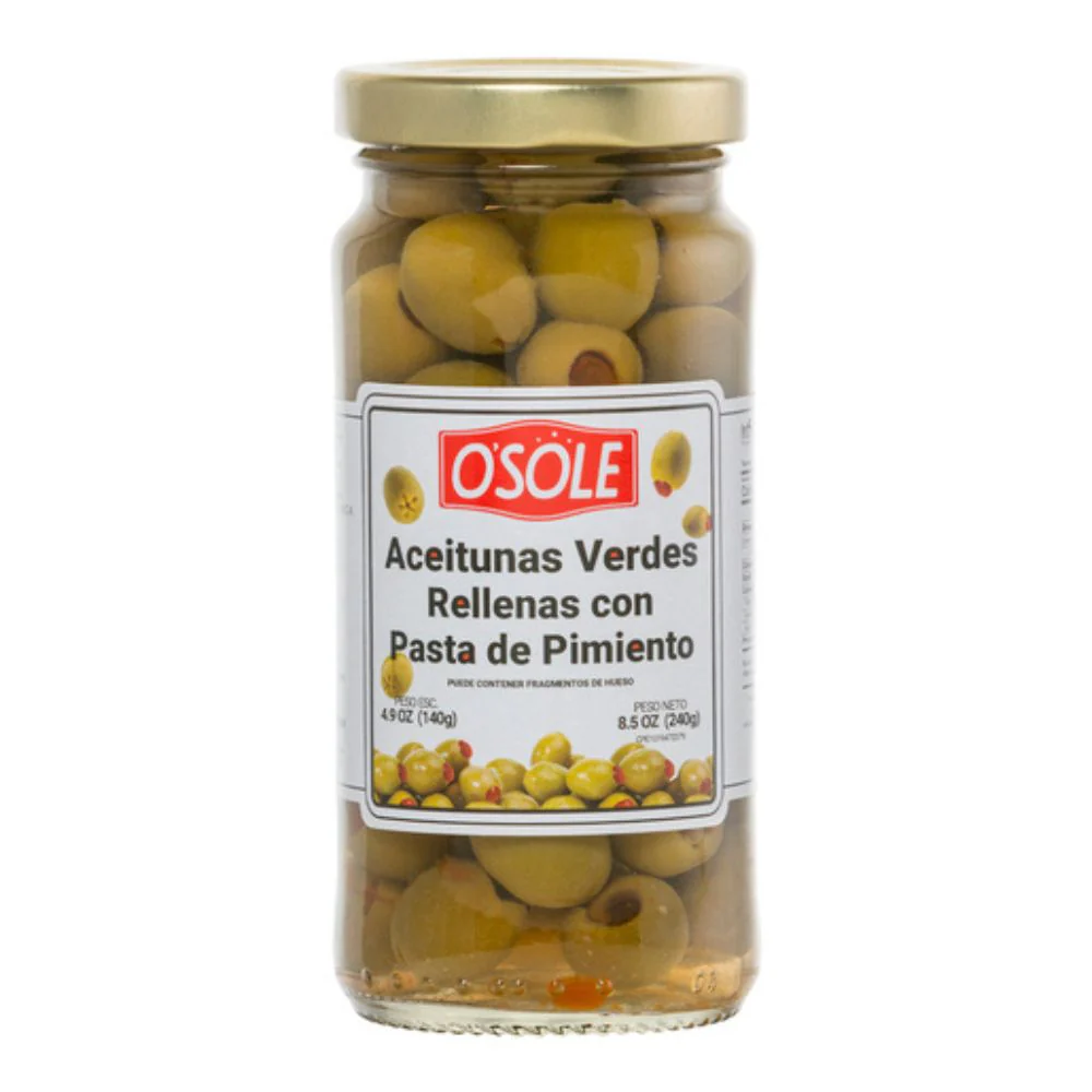 Osole Aceitunas Verdes Rellenas Con Pasta De Pimento 240gr