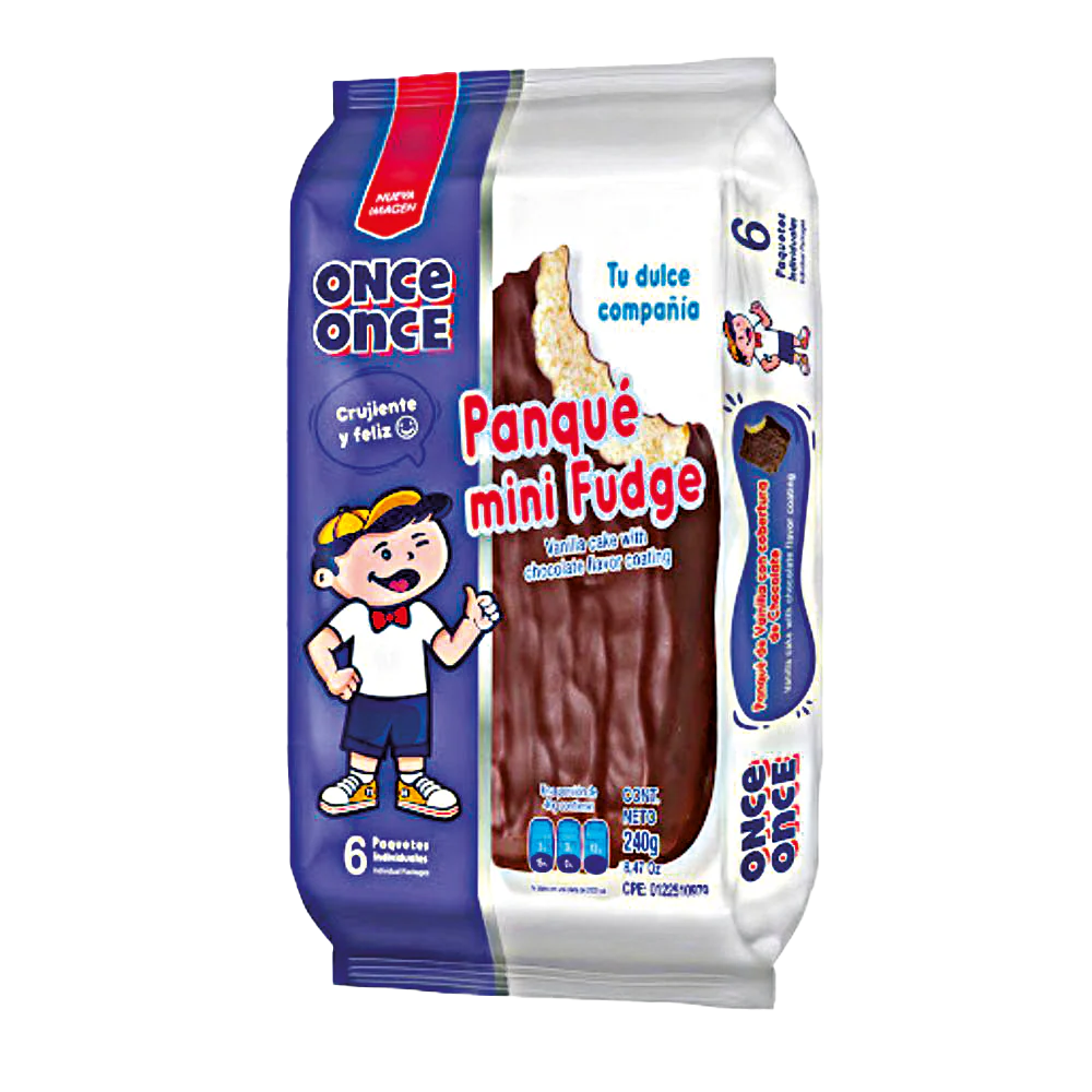 Panque Once Once Mini Fudge 6 Und 240grs
