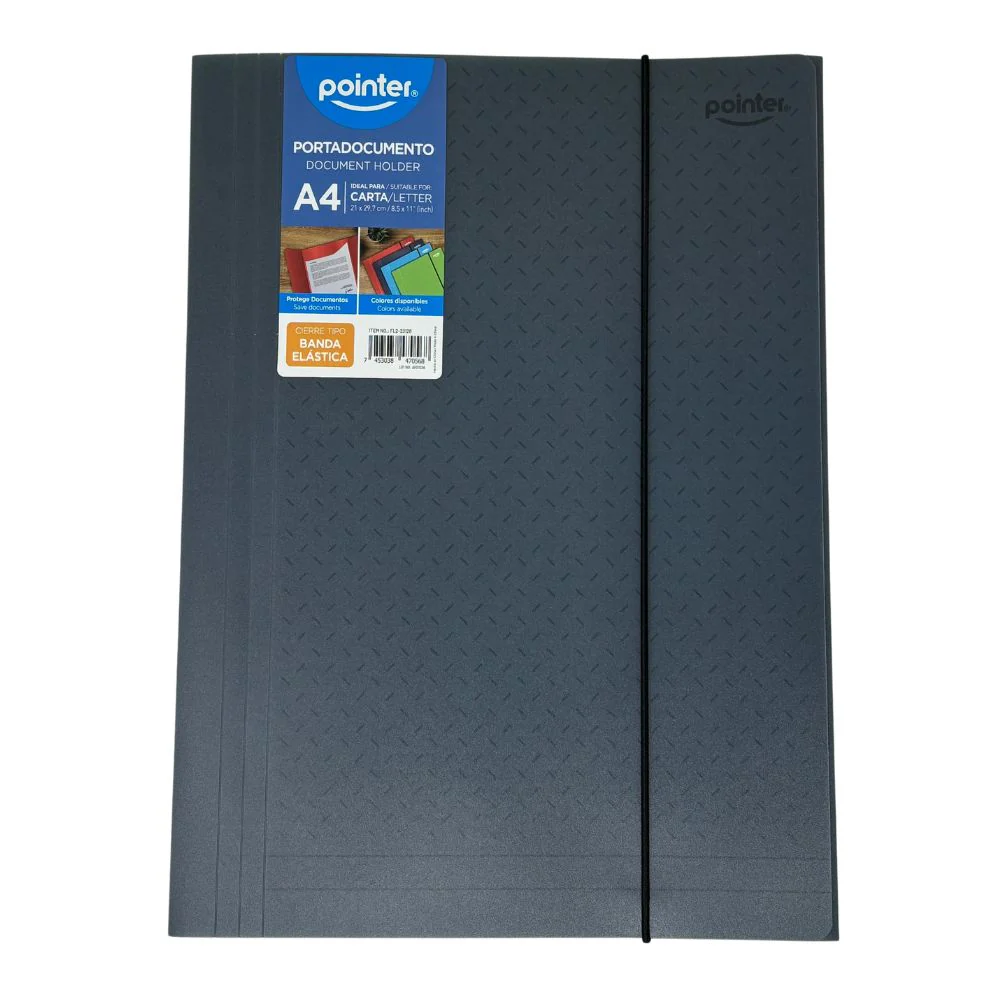 Pointer Carpeta Con Ligas Tamaño A4 Colores Surtidos - Image 4